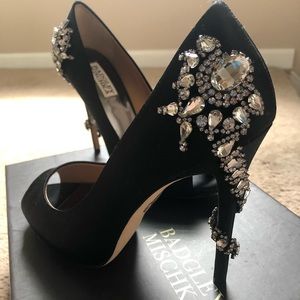 Badgley Mischka Satin Heels